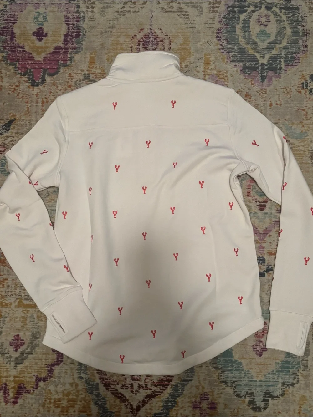 Vineyard Vines Dreamcloth Quarter Zip Pullover with lobster embroidery - Picture 5 of 10